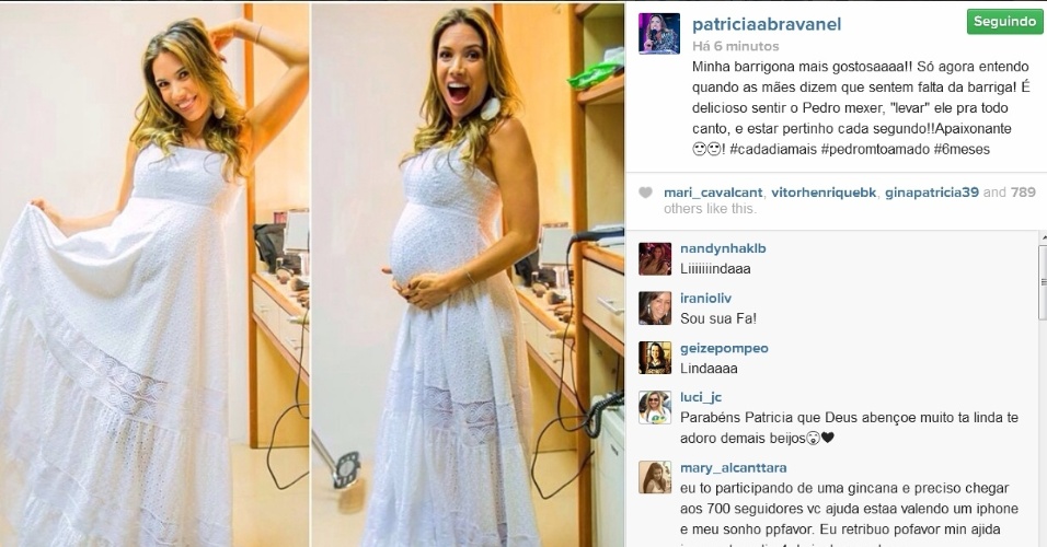 29.05.2014- Patrícia Abravanel exibe barriga de seis meses de um menino que se chamará Pedro, fruto do seu relacionamento com o deputado Fábio Faria