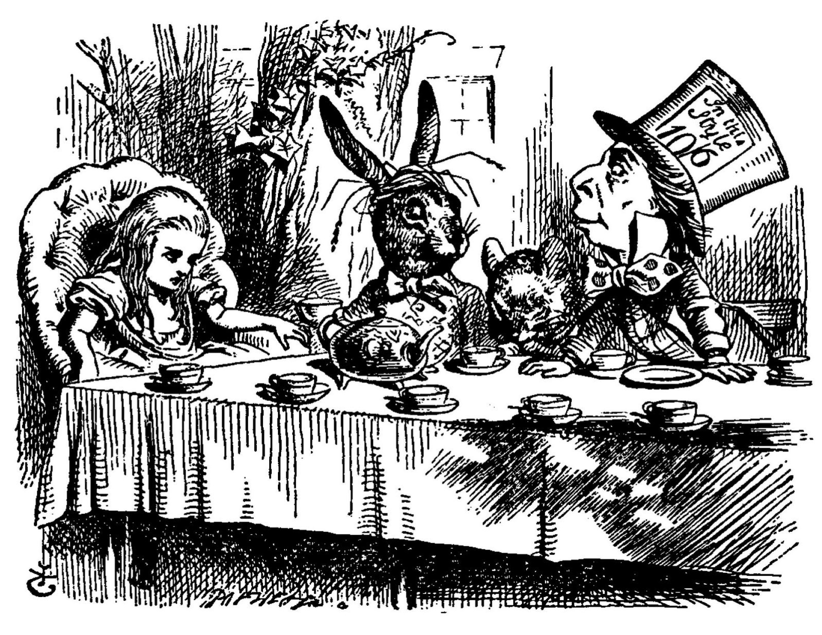 Ilustração de John Tenniel para "As Aventuras de Alice no País das Maravilhas" - Reprodução