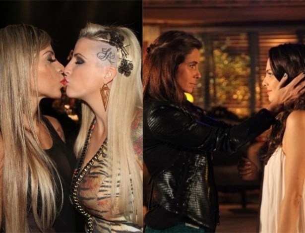 Vanessa e Clara torcem pelo beijo de Clara e Marina de "Em Família"