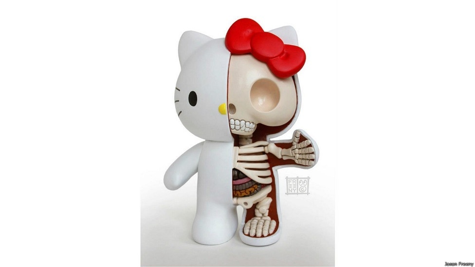 Hello Kitty dissecada pelo artista norte-americano Jason Freen - BBC