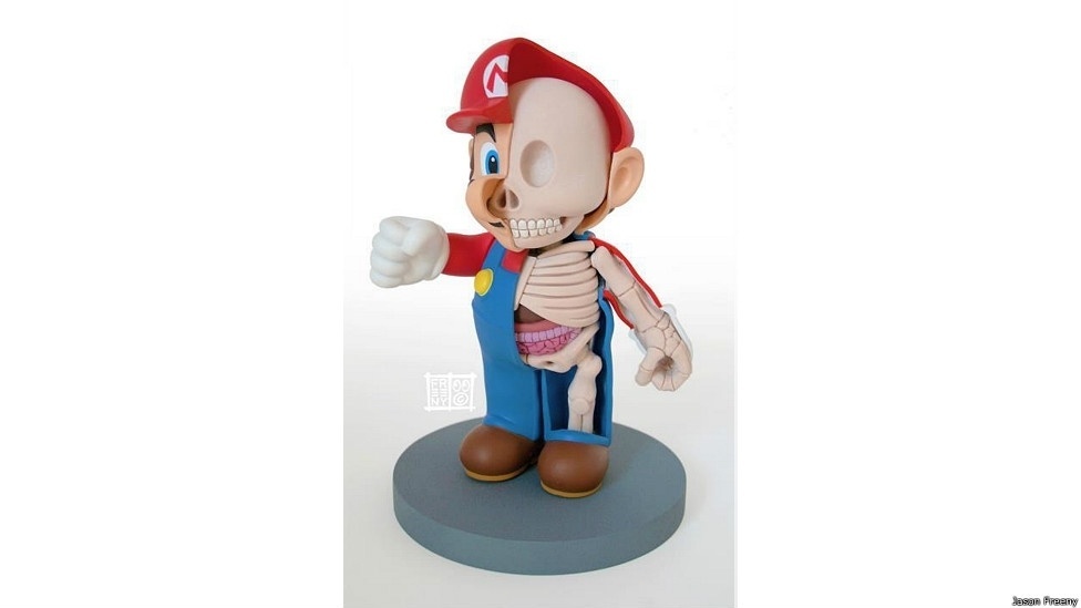 Mario Bros dissecado pelo artista norte-americano Jason Freen - BBC