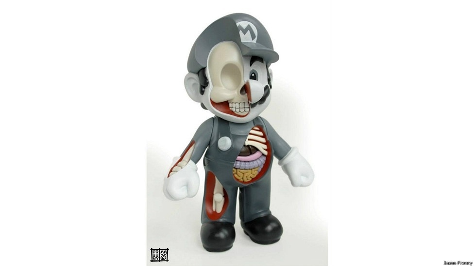 Mario Bros dissecado pelo artista norte-americano Jason Freen - BBC