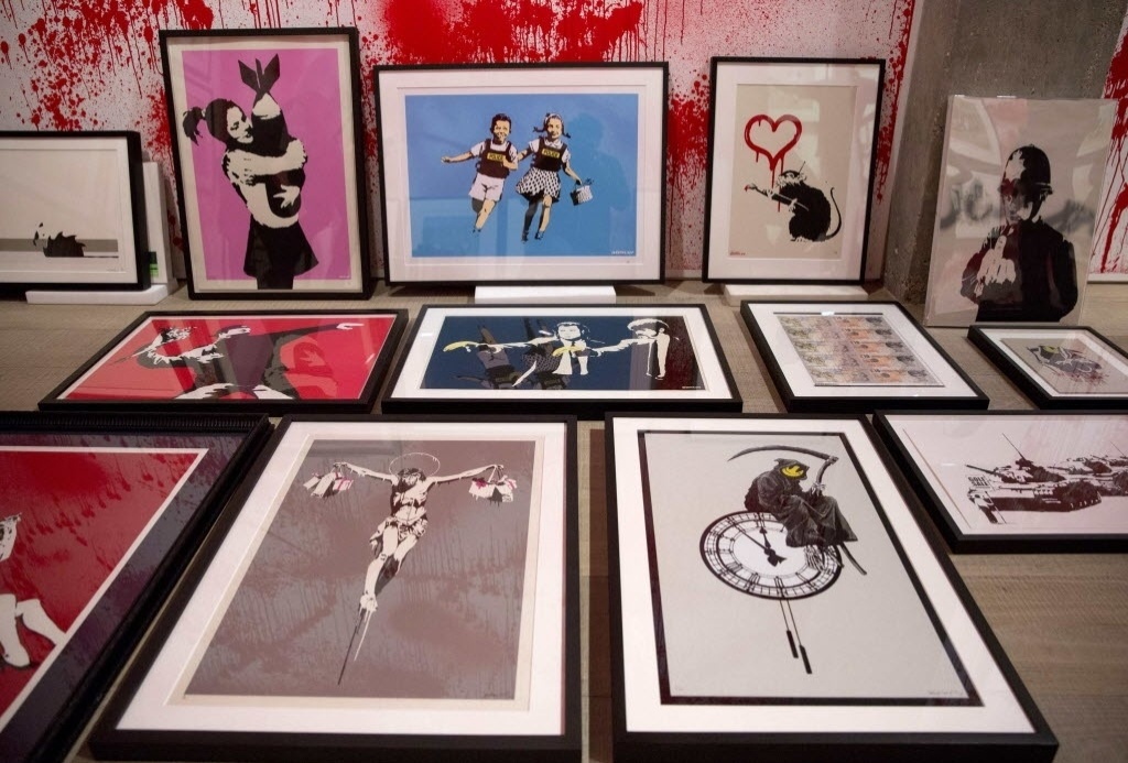Exposição não-autorizada em Londres reúne 70 obras de Banksy - Neil Hall/Reuters