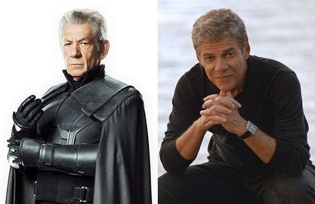E quem poderia viver o arqui-rival de Xavier no X-Men brasuca senão ele, José Mayer (dir.)? Magnetismo esse galã global tem de sobra - Divulgação, Agência Carta Z/Montagem UOL