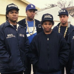 Da esq. para a dir. Ice Cube, Dr. Dre, Eazy-E e DJ Yella, integrantes do N.W.A.  - Reprodução