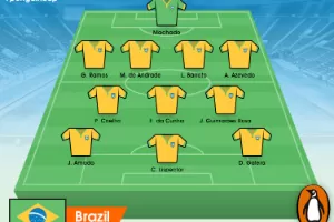 A editora britânica Penguin criou seleções literárias para 16 dos países que disputam a Copa; a seleção brasileira de escritores inclui nomes contemporâneos e clássicos da nossa literatura, como Machado de Assis, Clarice Lispector, Paulo Coelho e Daniel Galera - Reprodução