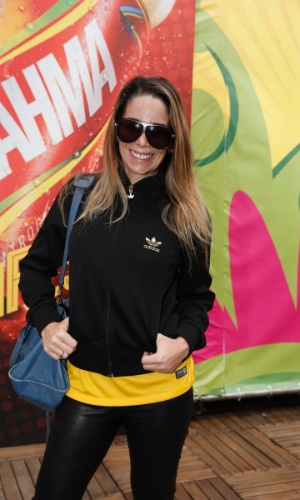 22.jun.2014 - Danielle Winits foi ao Maracanã para assistir ao jogo Rússia x Bélgica