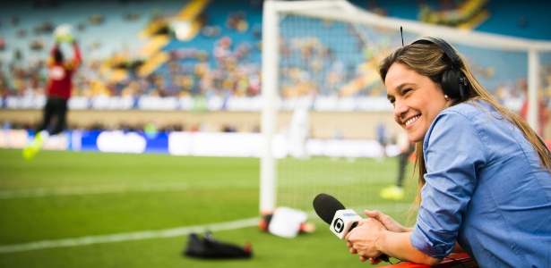 Copa do Mundo impulsionou faturamento das TVs em 2014; na foto, a repórter Fernanda Gentil, da Globo