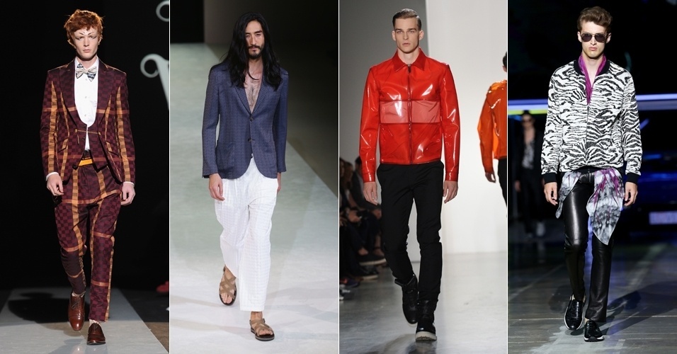 Montagem da semana de moda masculina de Milão - Getty Images/Montagem UOL