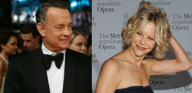 Os atores Tom Hanks e Meg Ryan - AFP e Slaven Vlasic/Getty Images