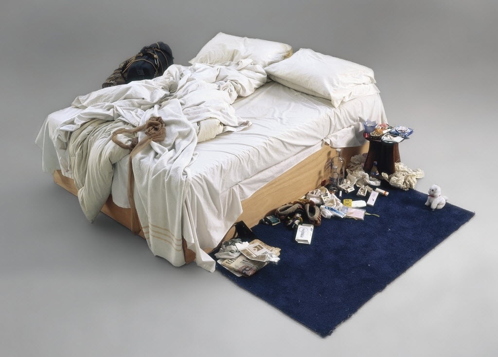 A obra "The Bed", da artista britânica Tracey Emin, foi leiloada por R$ 9,6 milhões em Londres - Christie´s/AFP Photo