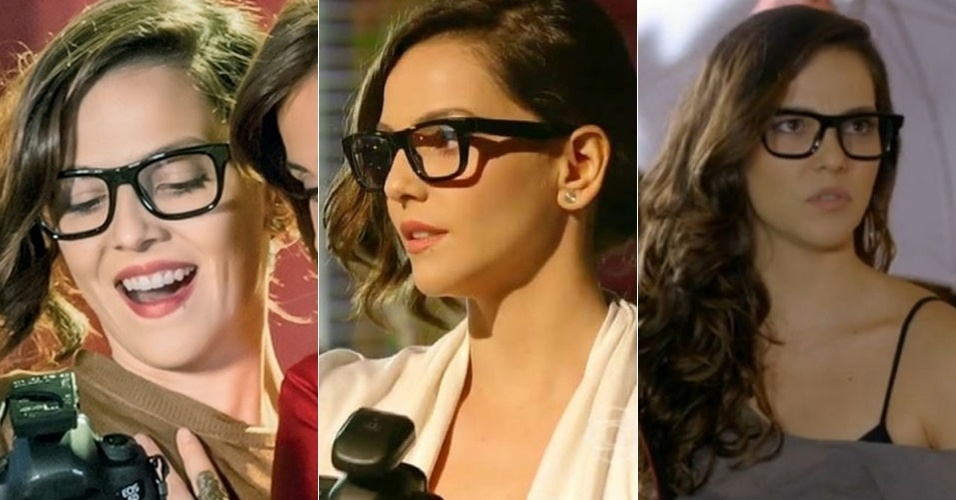 Os óculos de grau usados por Marina, personagem de Tainá Müller na novela "Em Família", têm feito sucesso entre o público. O modelo aparece todos os meses na lista de acessórios mais pedidos na Central de Atendimento ao Telespectador da Globo. A seguir, veja uma seleção de modelos de óculos com aro preto - Reprodução/TV Globo