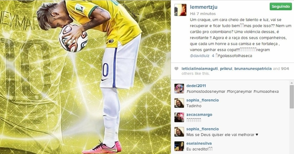 4.jul.2014 - A protagonista de "Em Família", Julia Lemmertz, mandou sua mensagem positiva a Neymar, nesta sexta-feira, para que ele tenha uma boa recuperação
