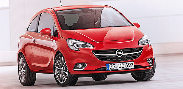 Opel Corsa 2015: mesma plataforma do 2014, frente do medonho Adam, mas tecnologia, conforto e pegada para finalmente encarar Fiesta e Polo na Europa. Carro estreia no Salão de Paris, em outubro - Divulgação