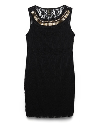 Vestido de renda com decote bordado, da Marisa. Preço: R$ 89,90. Informações: www.marisa.com.br | Preço e disponibilidade pesquisados em julho de 2014 e sujeitos a alterações - Divulgação