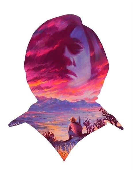 "Onde os Fracos Não Têm Vez", dos irmãos Coen, pela artista Veronica Fish - Reprodução