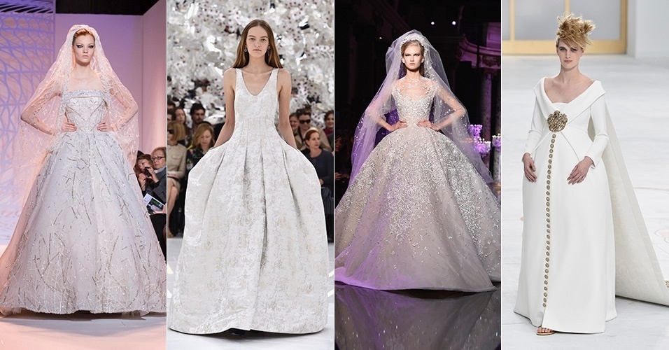 Monatgem para vestidos de noiva da semana de alta-costura - Getty Images/Fotomontagem UOL