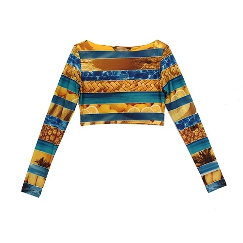 Top com estampa nas cores da bandeira brasileira, da Água de Coco. Preço: R$ 229. Informações: www.aguadecoco.com.br | Preço e disponibilidade pesquisados em julho de 2014 e sujeitos a alterações - Divulgação