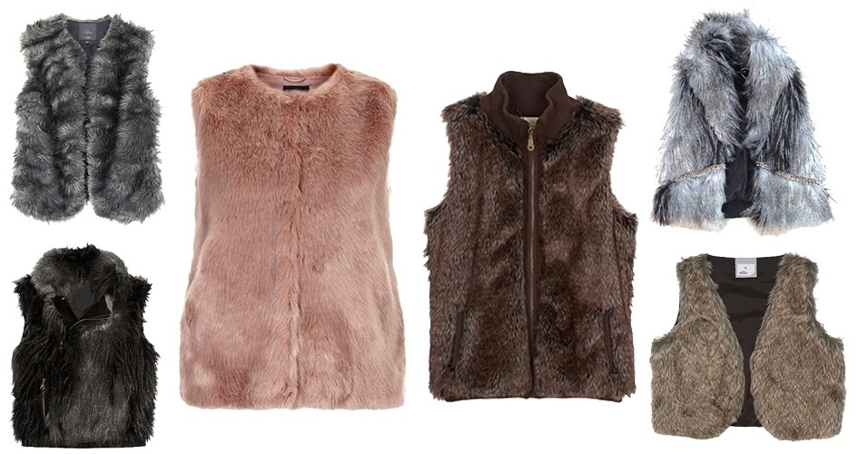 Os coletes de pele sintética são opções ecologicamente mais corretas do que os de pele natural e são boas opções para esquentar o look de inverno com conforto e estilo. A seguir, veja opções de peças a partir de R$ 99,90 - Divulgação