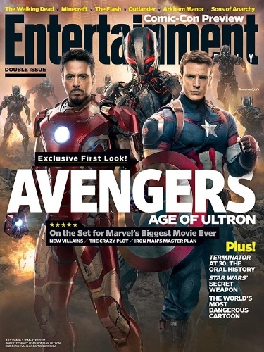 16.jul.2014 - Capa da revista "Entertainment Weekly" revela como será o vilão Ultron de "Vingadores 2: Era de Ultron"