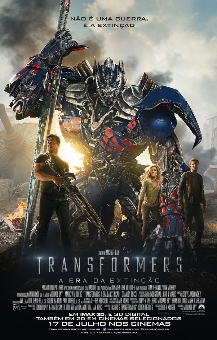 Pôster em português de "Transformers 4", de Michael Bay - Reprodução