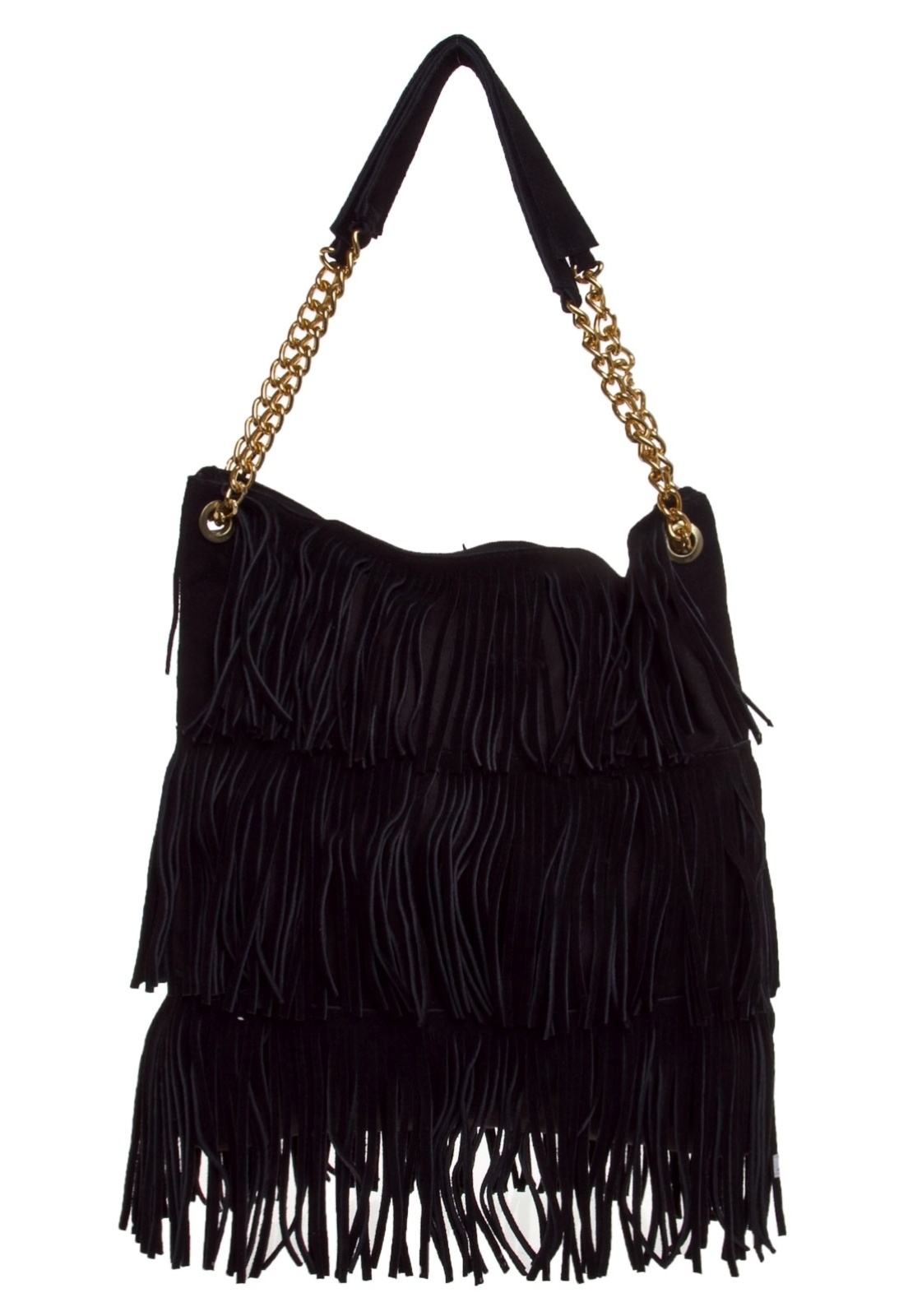 Bolsa de camurça sintética e alça de corrente, na Dafiti. Preço: R$ 179,90. Informações: www.dafiti.com.br | Preço e disponibilidade pesquisados em Junho de 2014 e sujeitos a alterações - Divulgação