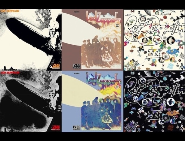 Capas dos dois primeiros discos do Led Zeppelin, que ganharam edições "deluxe" - Divulgação