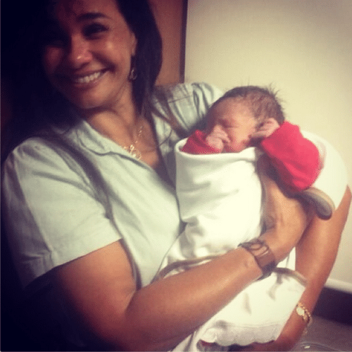 21.jul.2014 - Solange Couto apresenta seu primeiro neto, Eric, em uma foto no Instagram