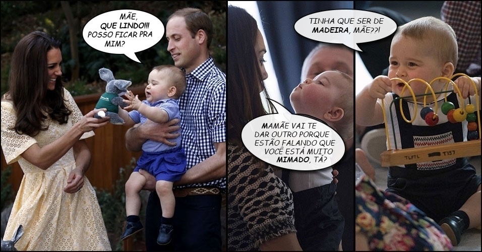 Príncipe George comenta decisão da mãe de presenteá-lo com brinquedos de madeira
