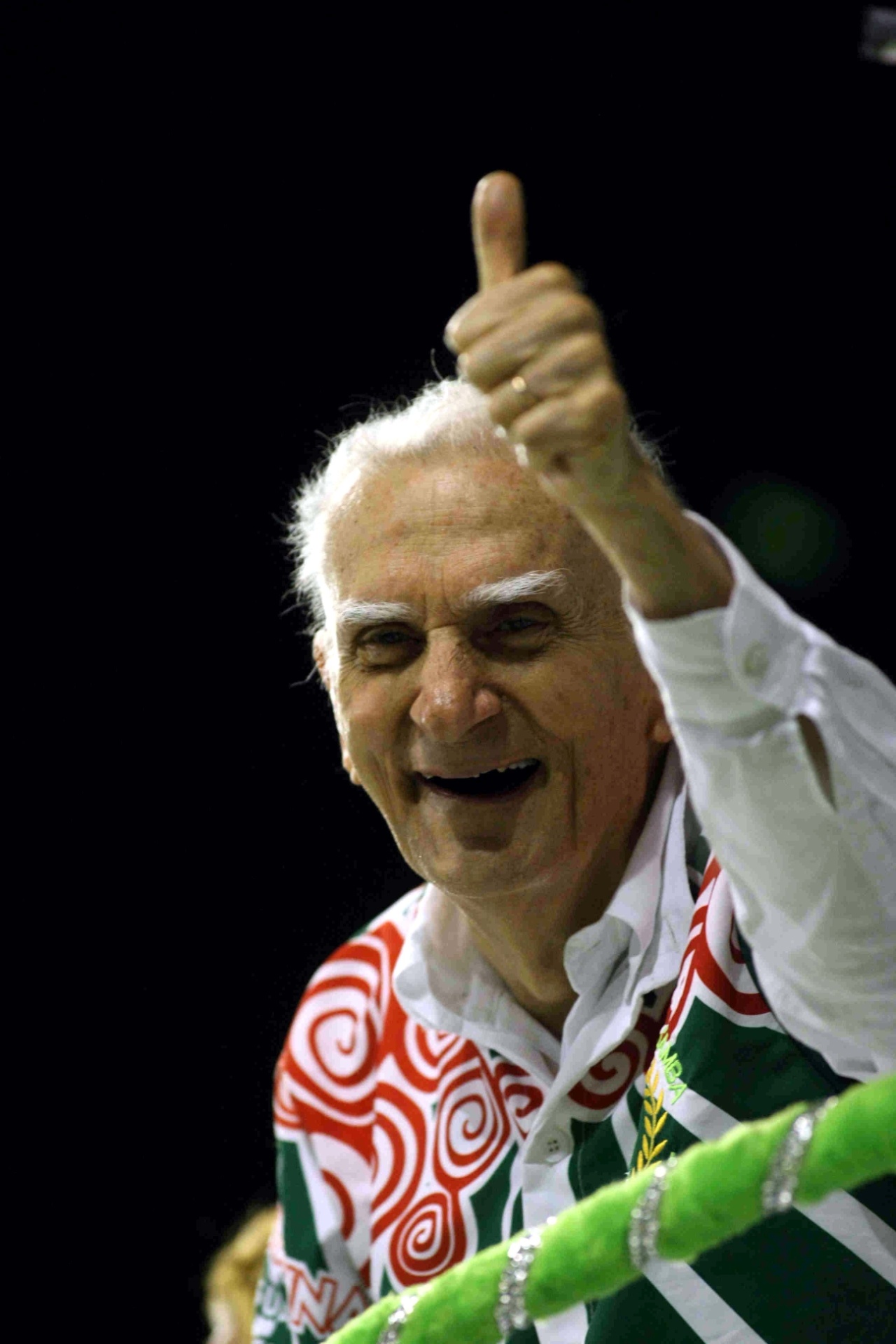 Em 2008, Ariano Suassuna desfilou em um carro alegórico da Mancha Verde. A escola de São Paulo homenageou o escritor com o enredo "És Imortal. Ariano Suassuna. Sua vida, sua obra, patrimônio cultural" - Mastrangelo Reino/Folha Imagem