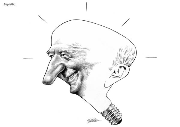 Para mim o Millôr é jornalista, escritor, cartunista dramaturgo, tradutor, humorista e, de tudo, o mais difícil, genial em tudo isso - Baptistão