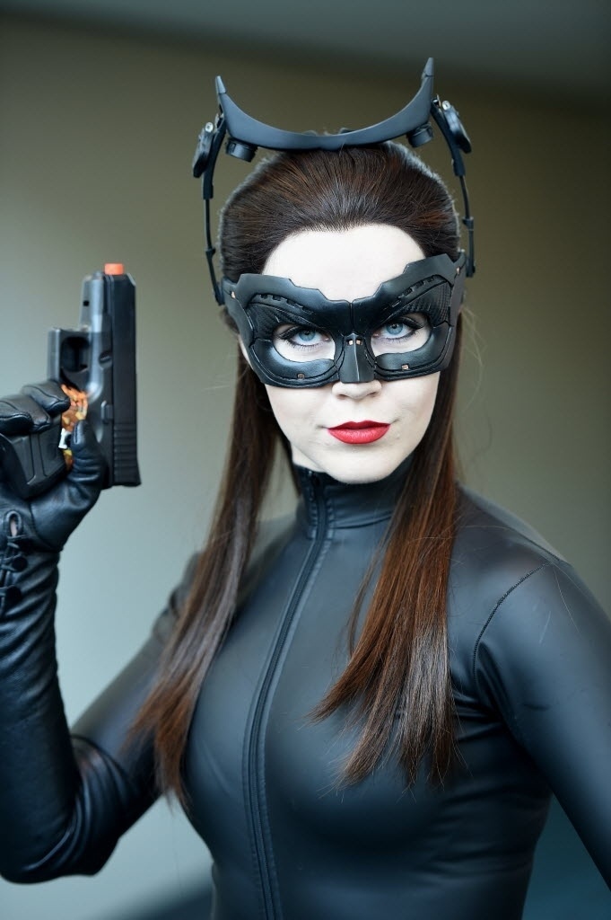 26.jul.2014 - Genevieve Nylen vai de Mulher Gato à Comic-Con 2014, em San Diego - AFP