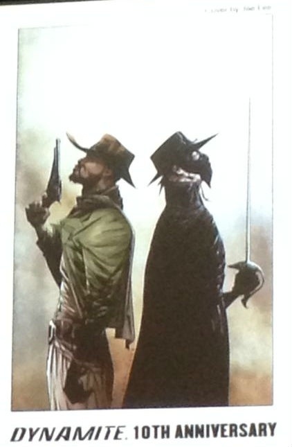 27.jul.2014 - Foto da capa de HQ que mistura o universo de Zorro com o filme de Quentin Tarantino "Django Livre". A capa da história crossover "Django/Zorro" foi divulgada em painel com o Tarantino na San Diego Comic-Con - undefined