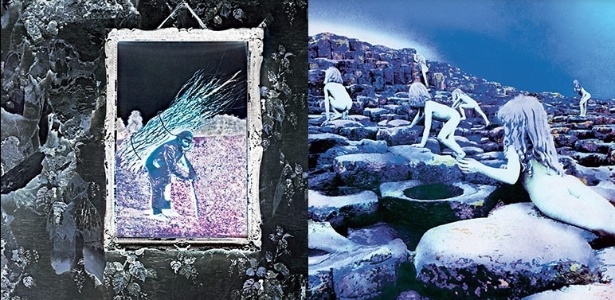 Capas das novas versões de "Led Zeppelin IV" e "Houses of the Holy" - Divulgação