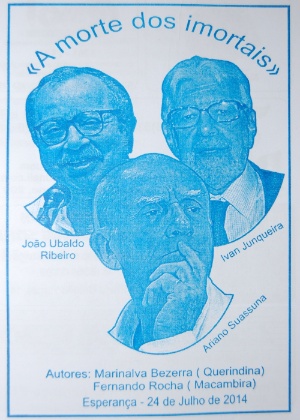 31.jul.2014 - Capa do livreto "A Morte dos Imortais" vendido pelos artistas de rua Macambira e Querindina nos arredores da Flip 2014, em Paraty - Rodrigo Casarin/UOL - Rodrigo Casarin/UOL