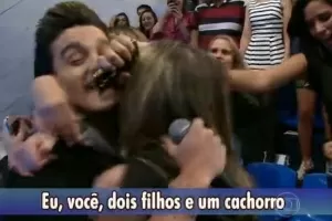 Luan Santana é "atacado" por fãs e cantor pede calma - Reprodução/GShow/DomingãoDoFaustão