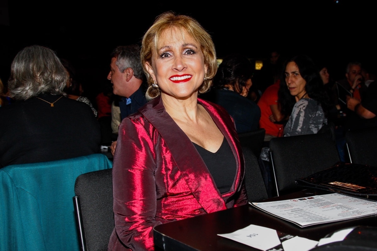 10.ago.2014 - Na plateia do HSBC Brasil, em São Paulo, a cantora Ângela Marcia prestigia o show do marido, Sérgio Reis - Manuela Scarpa/Photo Rio News