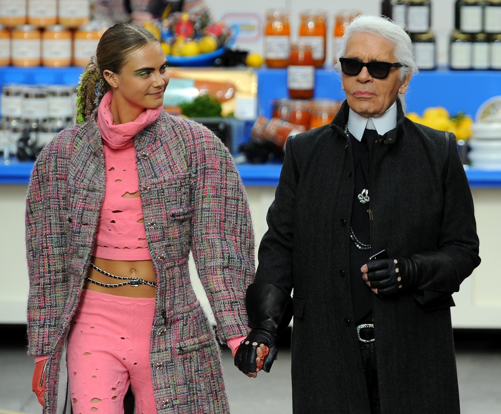 Cara Delevingne e Karl Lagerfeld - Francois Durand/Getty Images