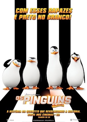 Primeiro  pôster de "Os Pinguins de Madagastar"  - Divulgação