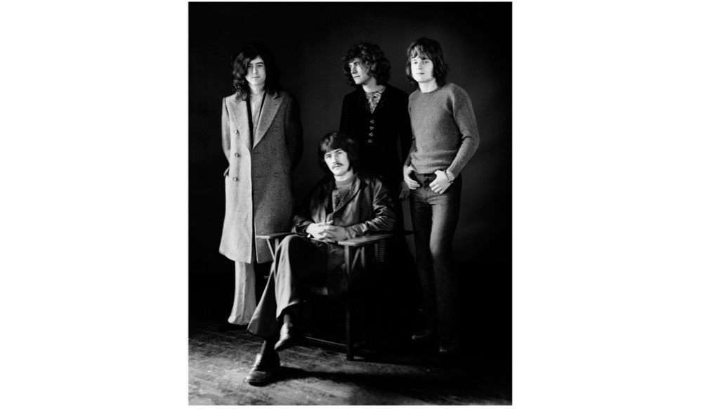 Imagem dos integrantes do Led Zeppelin incluída no livro "Led Zeppelin First U.S. Tour Portraits", do fotógrafo Herb Greene - Reprodução