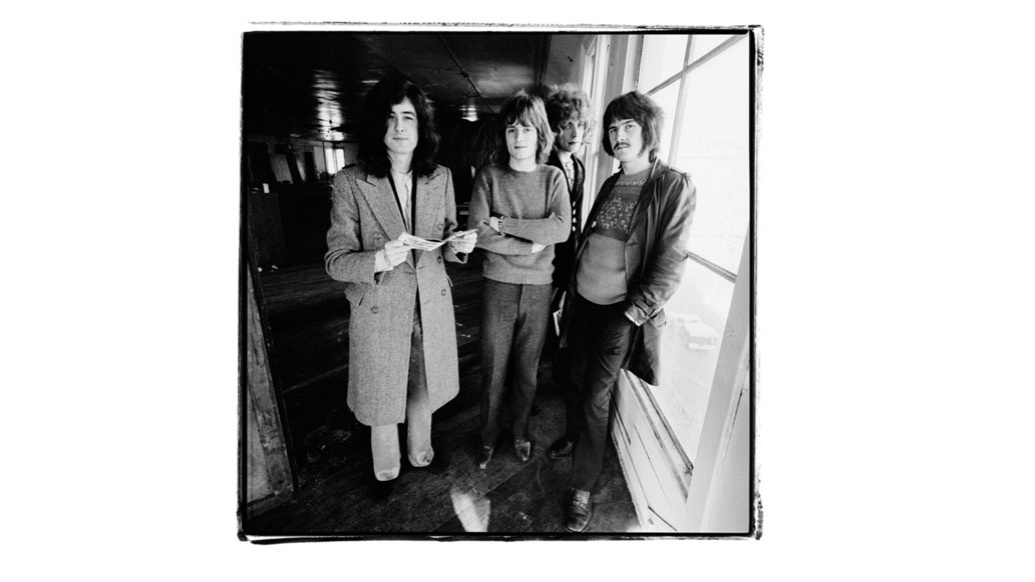 Imagem dos integrantes do Led Zeppelin incluída no livro "Led Zeppelin First U.S. Tour Portraits", do fotógrafo Herb Greene - Reprodução