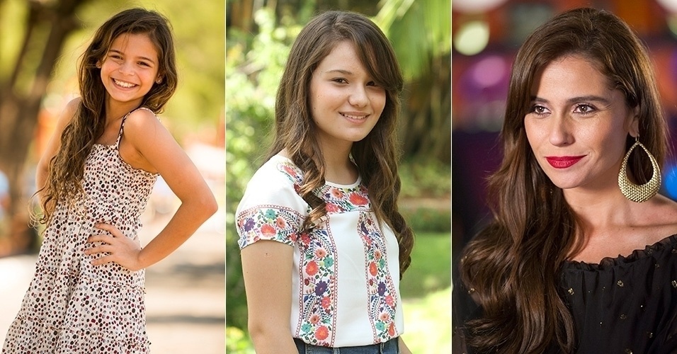 Clara, de "Em Família" (2014), foi interpretada nas três fases da novela por Luana Marquezine (que na vida real é irmã de Bruna Marquezine), Karize Brum e Giovanna Antonelli