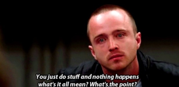 Aaron Paul como Jesse Pinkman em cena da quarta temporada de "Breaking Bad"