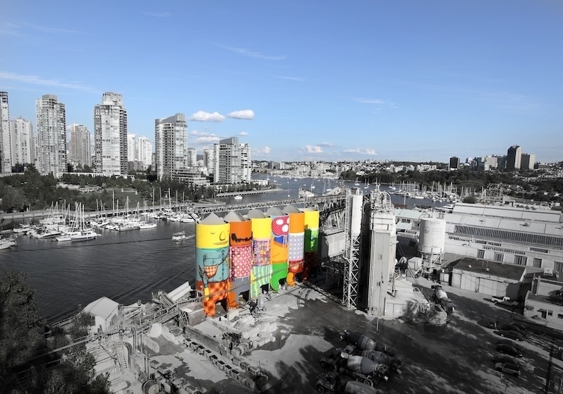 22.ago.2014 - Osgêmeos criam mural gigante para a Bienal de Vancouver - Reprodução/SiteOficialBienaldeVancouver