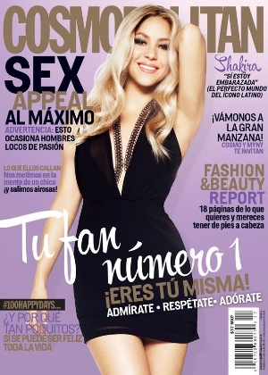 Editora divulgou capa da revista com frase de Shakira: "Sim, estou grávida"