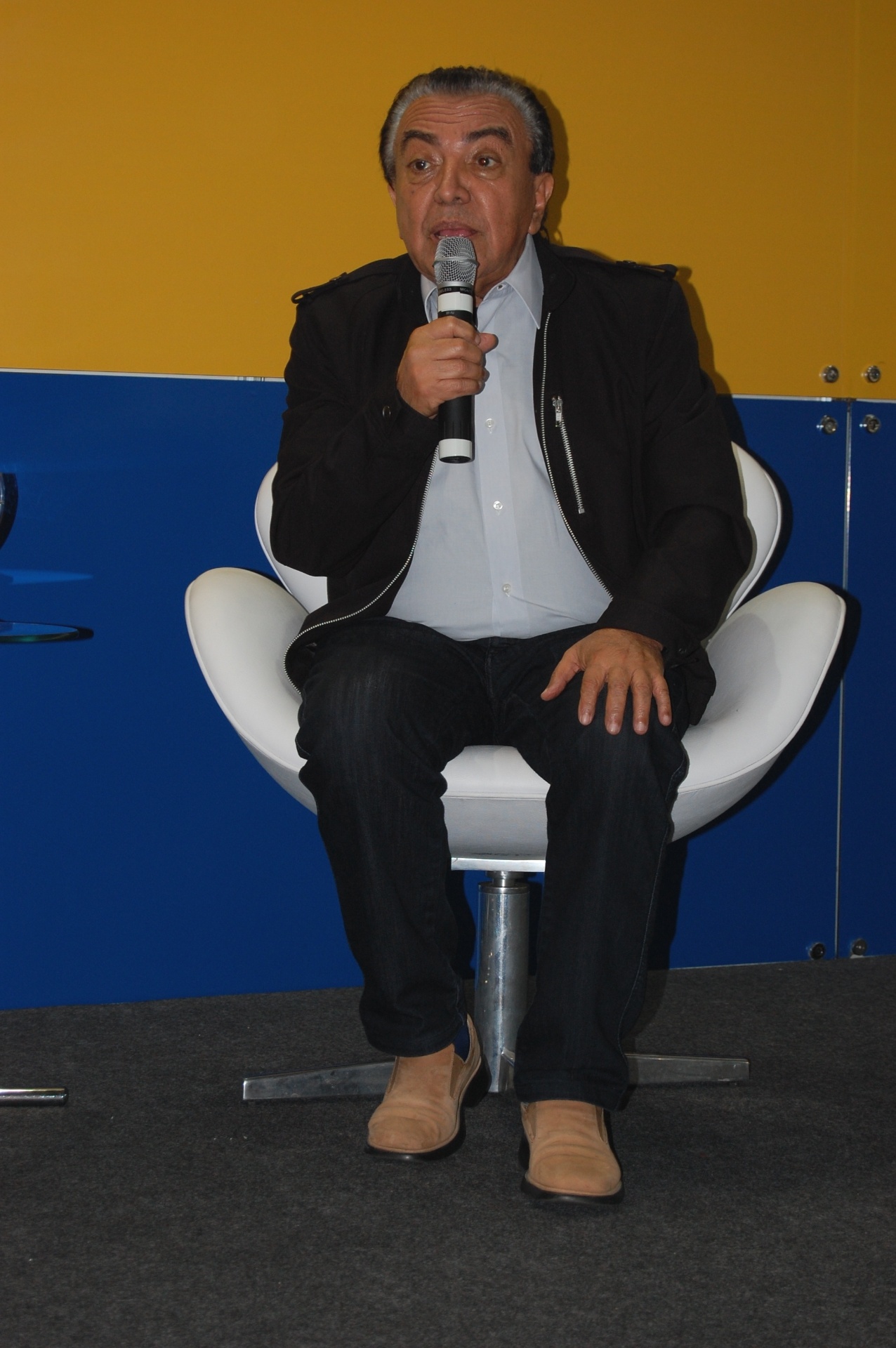 30.ago.2014 - Maurício de Sousa, pai da "Turma da Mônica", fala sobre seu trabalho na 23ª Bienal Internacional do Livro de São Paulo, no Anhembi - Rdorigo Casarin/UOL