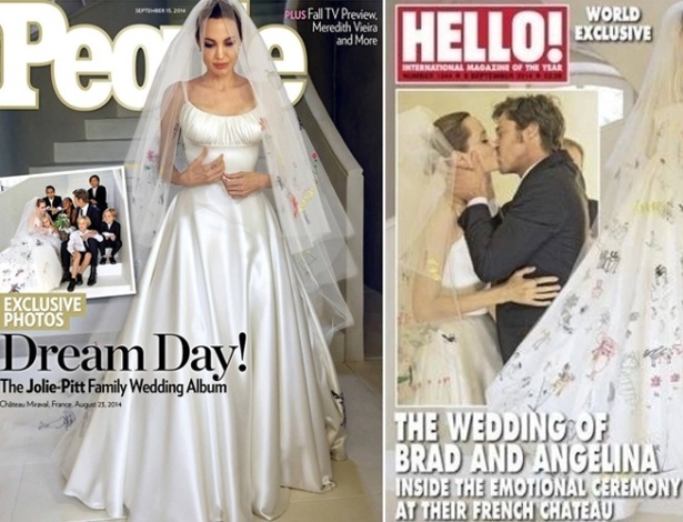 Angelina Jolie e Brad Pitt se casaram em agosto