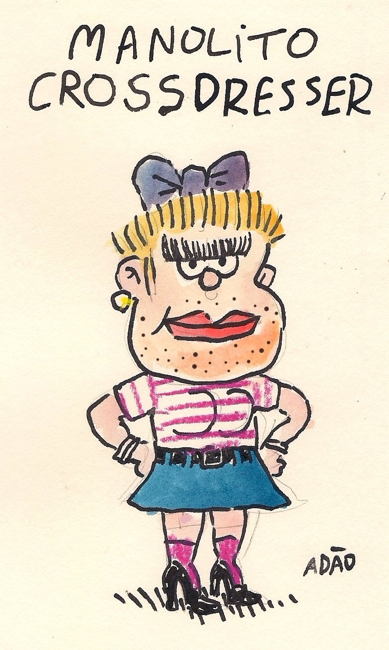 Adão faz versão crossdresser de Manolito para homenagear os 50 anos da tira Mafalda - Adão Iturrusgarai/UOL