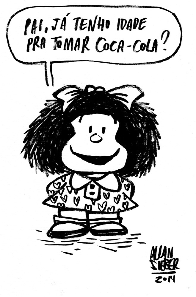 Cartum de Allan Sieber para os 50 anos de Mafalda - Allan Sieber/UOL