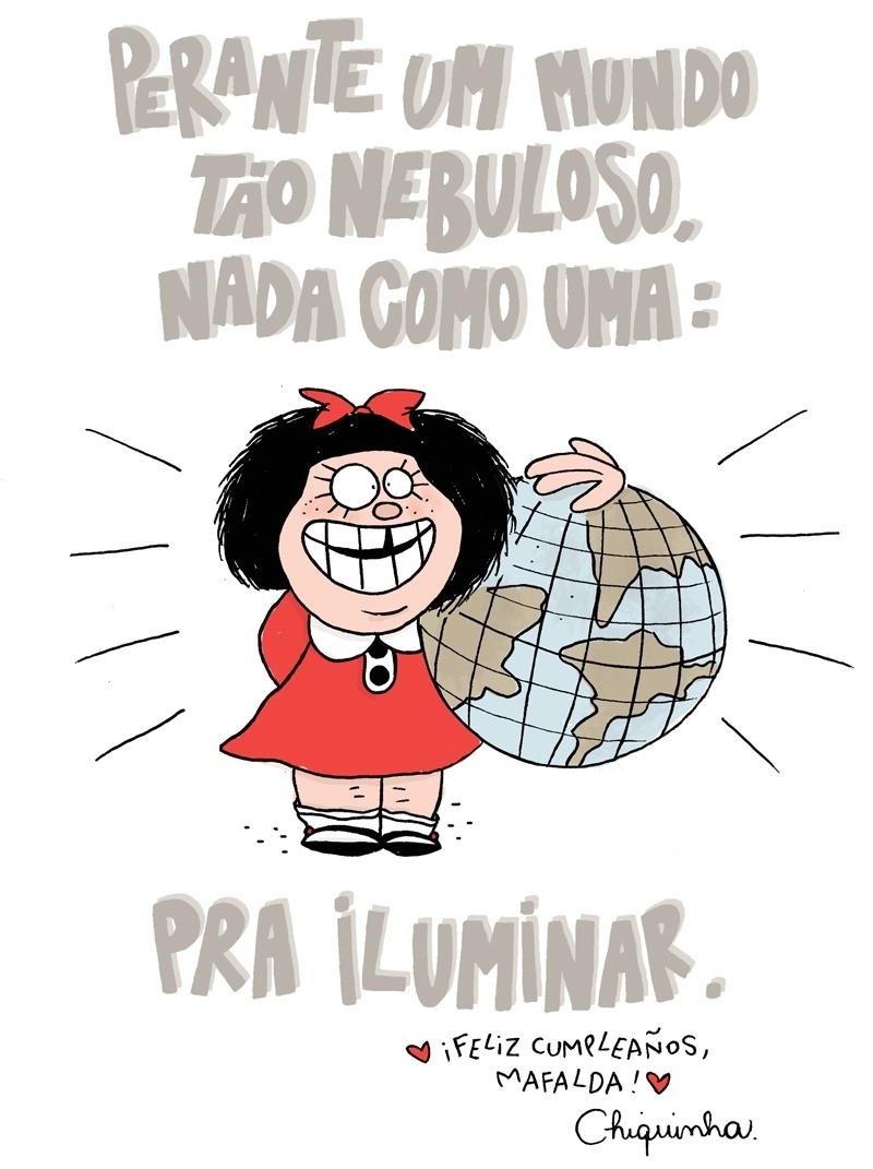 Charge de Chiquinha em homenagem à Mafalda - Chiquinha/UOL